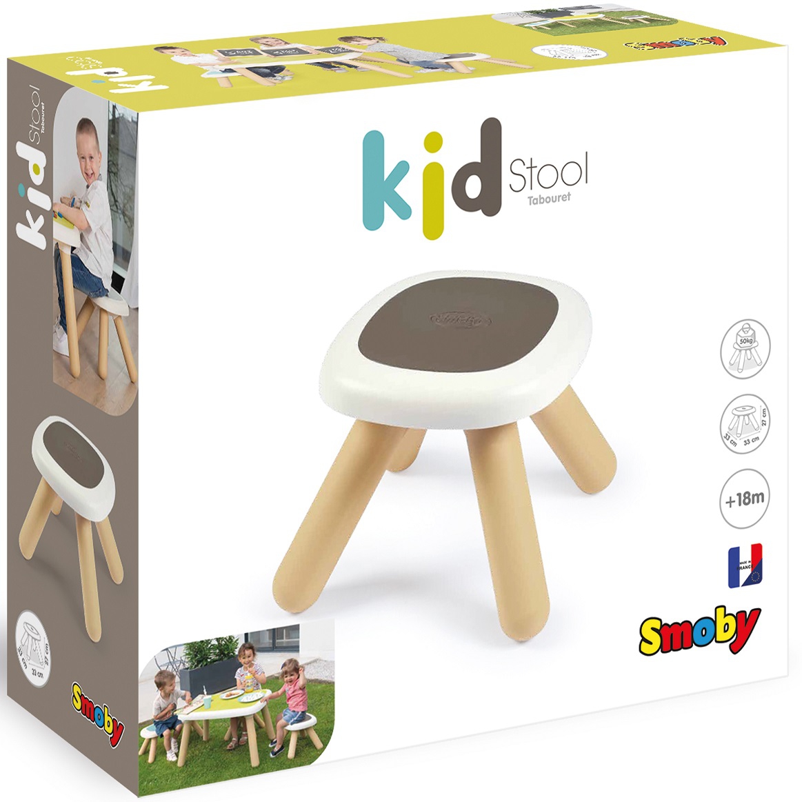 Taboret krzesełko ogrodowe do pokoju brązowe
