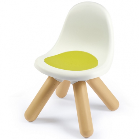 Krzesełko z Oparciem Ogrodowe Do Pokoju Biało-Zielone
