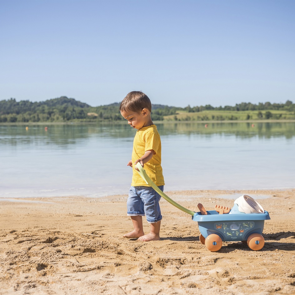 SMOBY Wózek z wiaderkiem i akcesoriami do piasku z bioplastiku