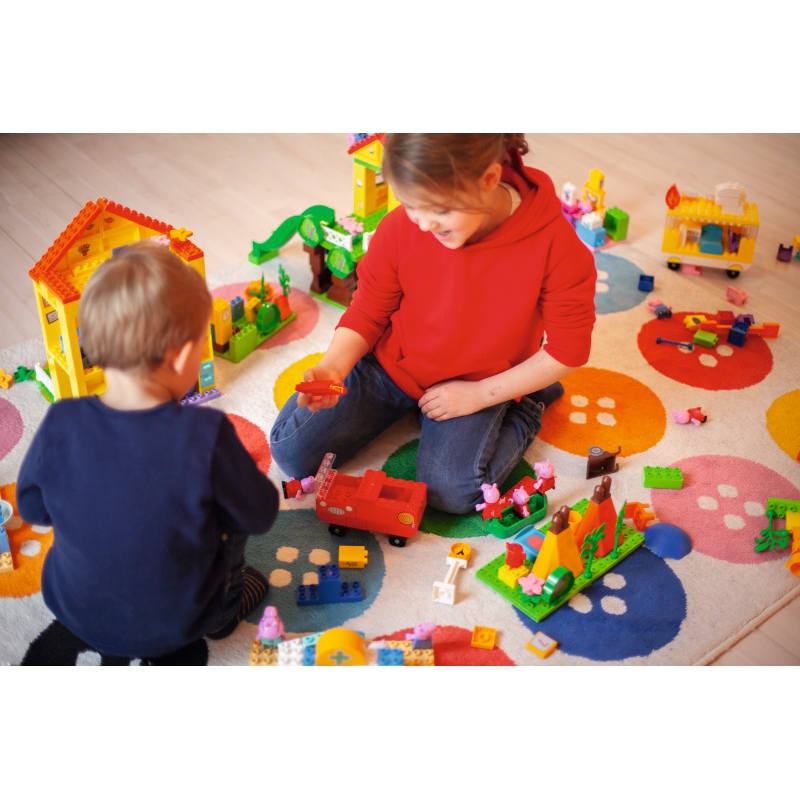 Big Play Klocki Plac Zabaw Świnka Peppa 75 elem. + FIGURKI Peppa i George