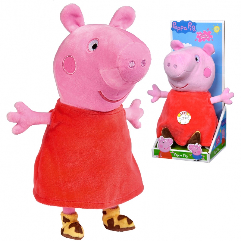 SIMBA Świnka Peppa Maskotka Pluszowa z Dźwiękiem 22cm Przytulanka