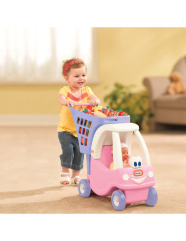 Wózek na zakupy dla dzieci Little Tikes różowy