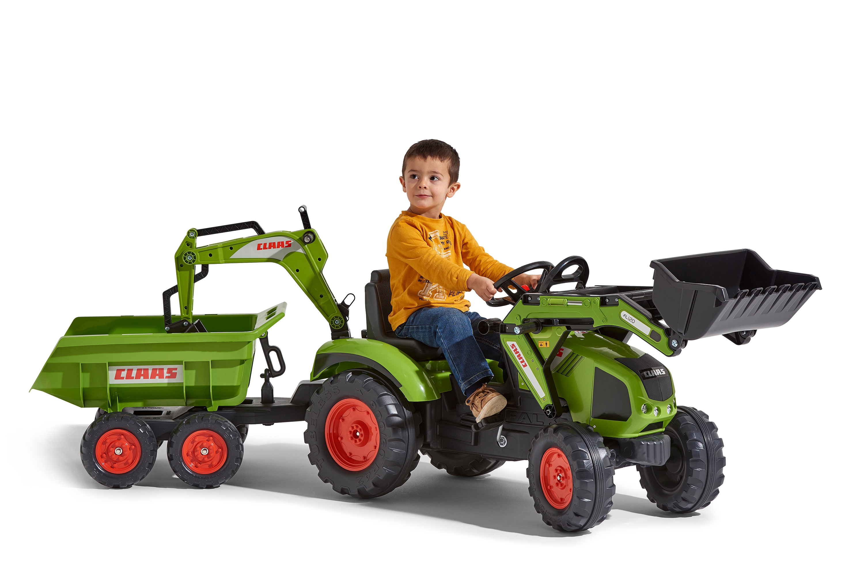 Traktor claas na pedały z przyczepą, łyżką i spychaczem od 3 lat