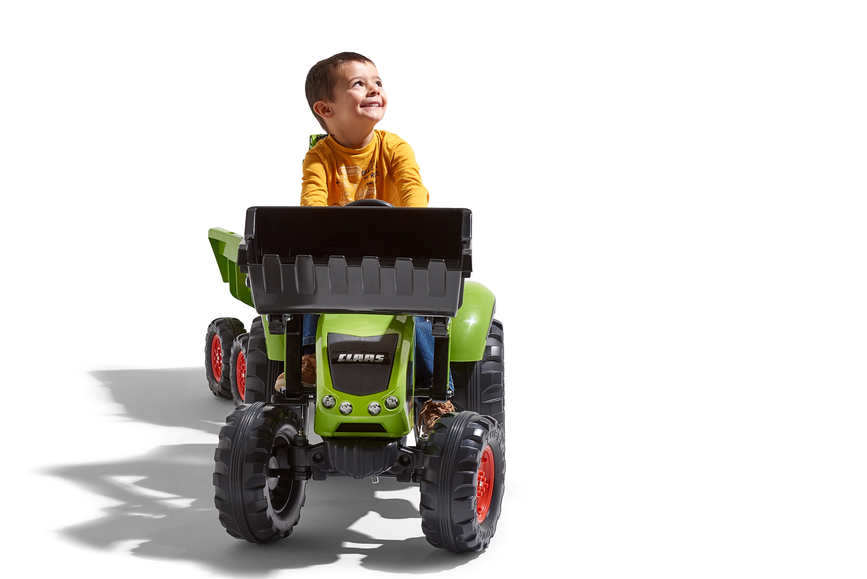 Traktor claas na pedały z przyczepą, łyżką i spychaczem od 3 lat