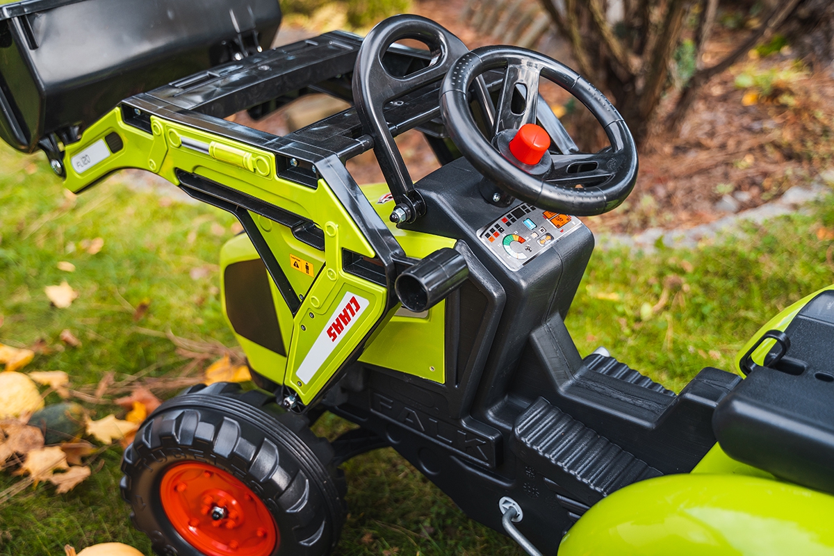 Traktor claas na pedały z przyczepą, łyżką i spychaczem od 3 lat