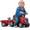 FALK Tractor Baby Case IH Ride-On Red with Trailer + ac from 12 months.