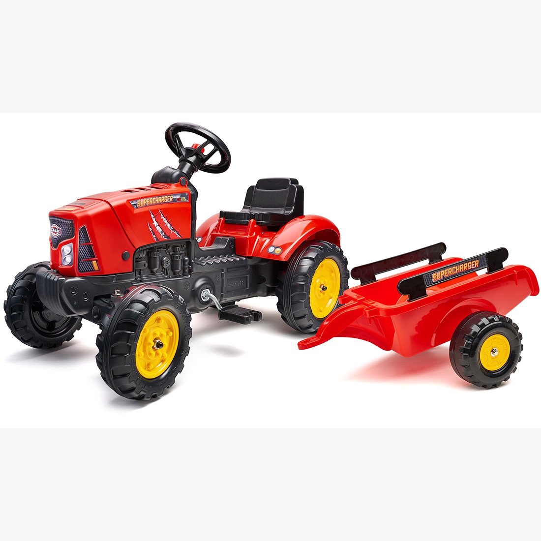 Traktorek red supercharger czerwony otwierana maska od 2 lat