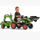 FALK Traktor CLAAS Arion zielony zestaw z przyczepą ŁYŻKA + Ładowarka
