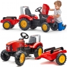 FALK Red Supercharger Pedal Tractor with Trailer Openable from 3 Years