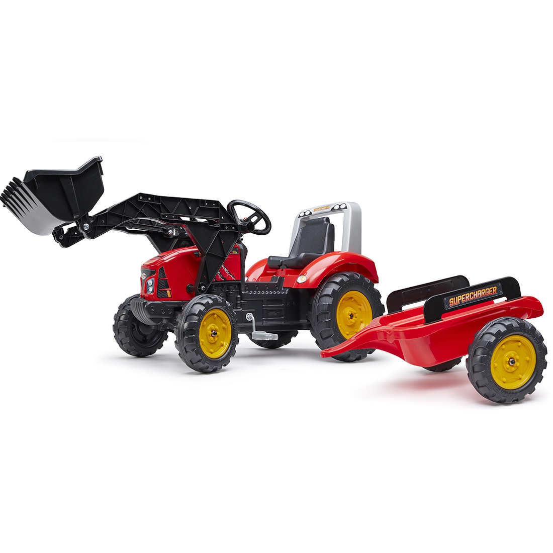 Traktor red supercharger na pedały z przyczepą od 3 lat
