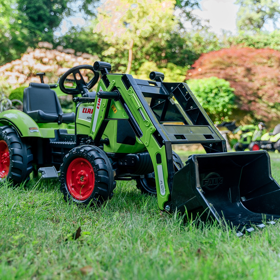 Traktor claas avec zielony na pedały z przyczepką od 3 lat
