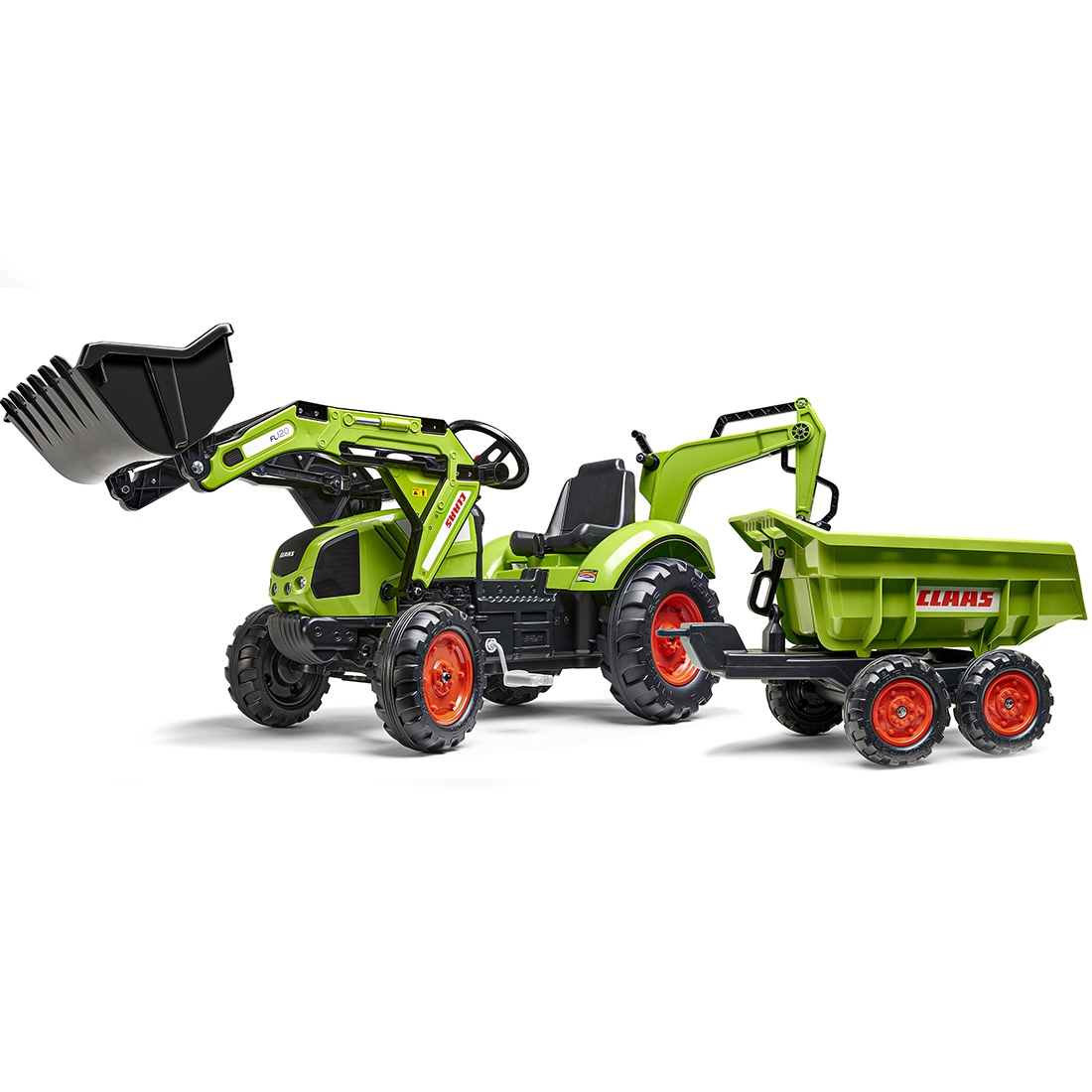 Traktor claas avec zielony na pedały z przyczepką od 3 lat