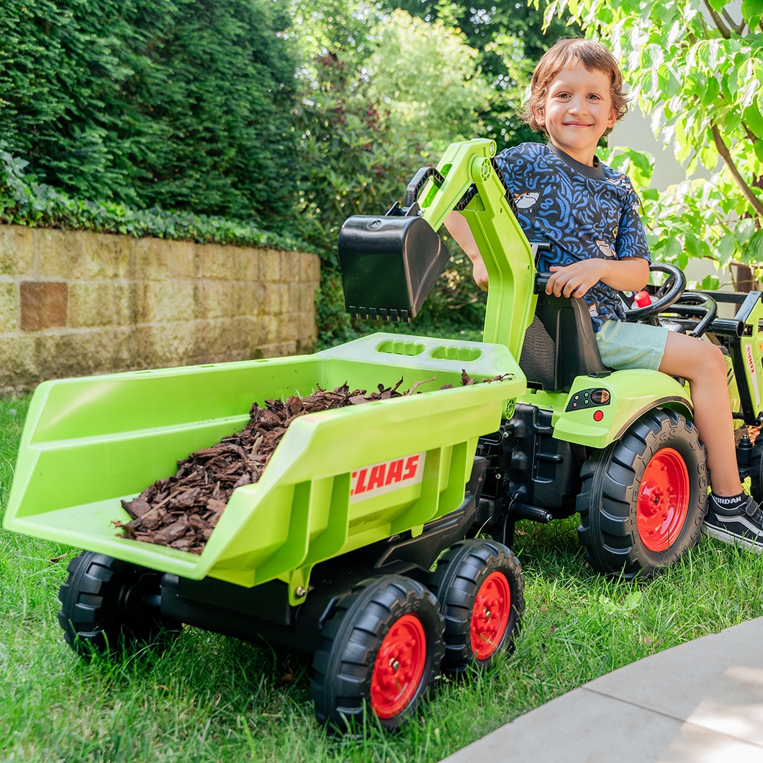 Traktor claas avec zielony na pedały z przyczepką od 3 lat