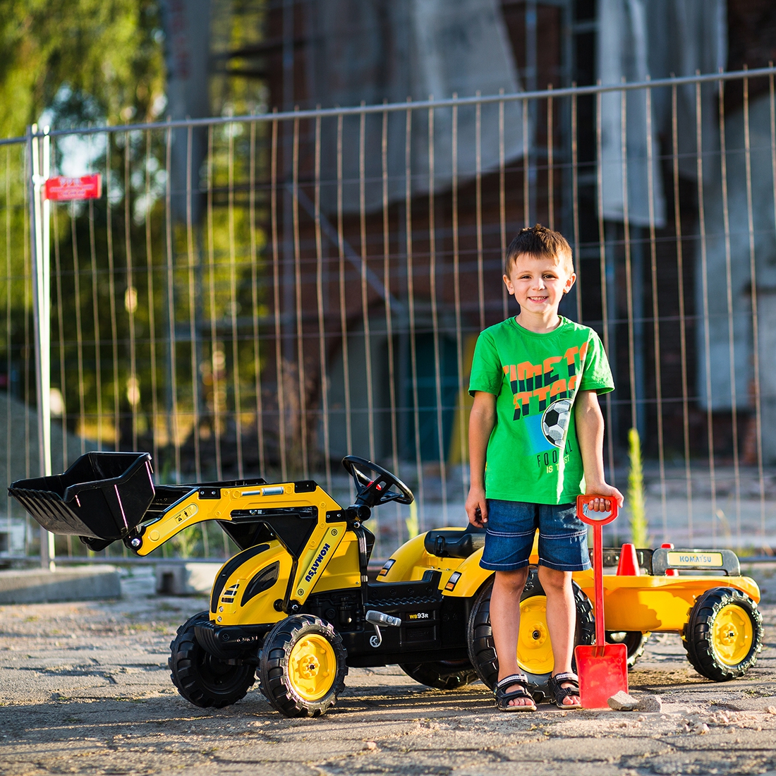 Traktor komatsu na pedały koparka łyżka przyczepka od 2 lat
