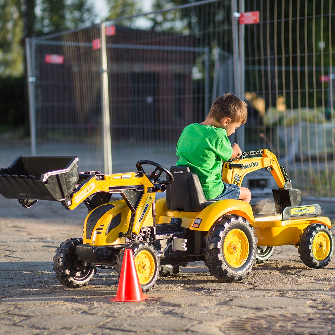 Traktor komatsu na pedały koparka łyżka przyczepka od 2 lat