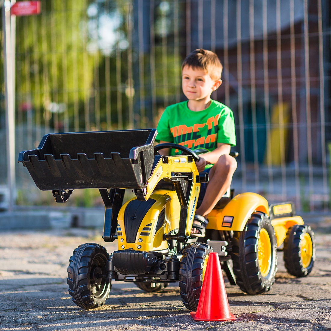 Traktor komatsu na pedały koparka łyżka przyczepka od 2 lat