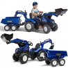 Falk Traktor na pedały New Holland z przyczepą oraz łyżką i koparką