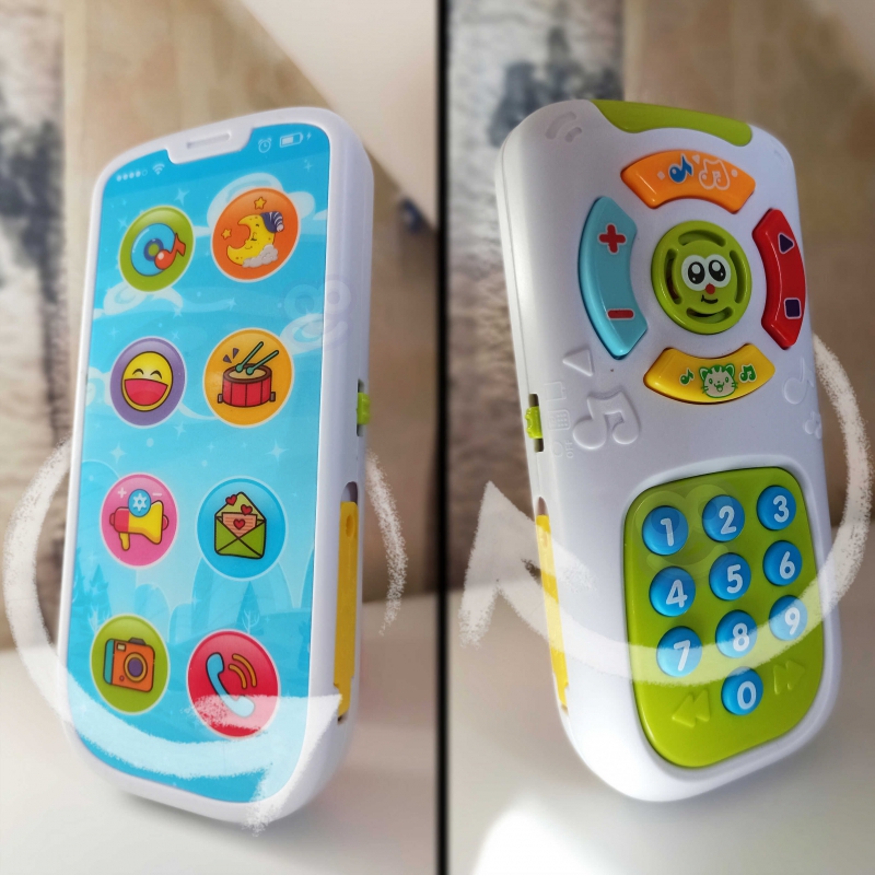 WOOPIE Moj Pierwszy Telefon Edukacyjny Pilot Interaktywny 2w1