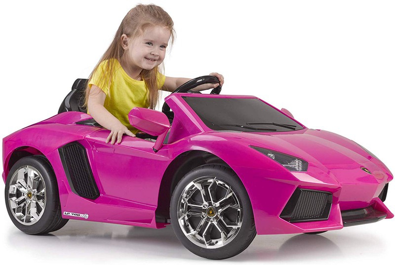 Lamborghini aventador pink samochód elektryczny 6v 3+