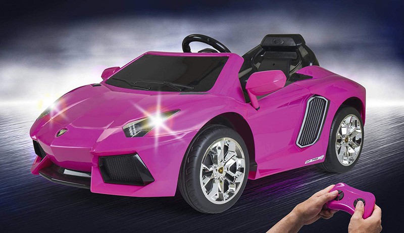Lamborghini aventador pink samochód elektryczny 6v 3+