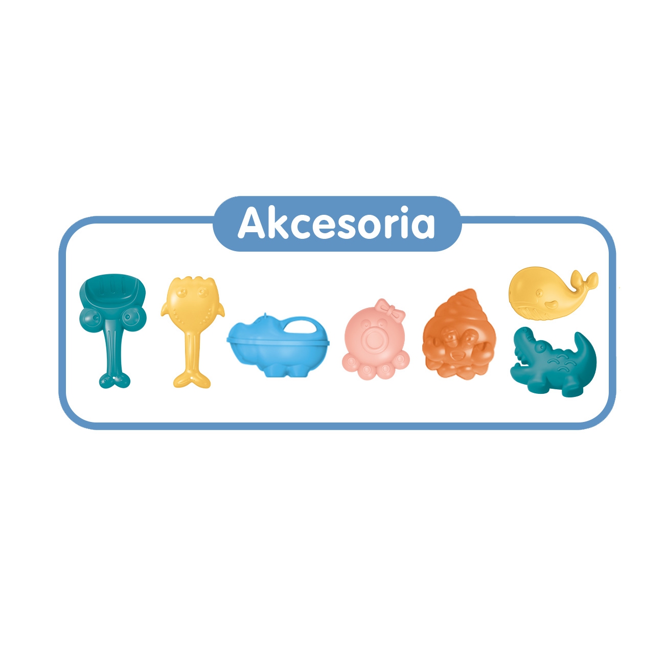 Zestaw do piasku 3w1 walizka krówka + zabawka wodna