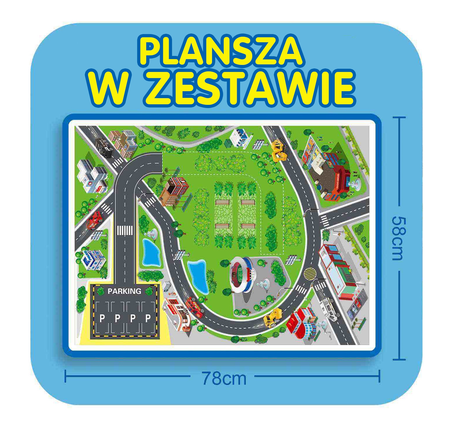 Tor spirala garaż dla samochodzików 3 szt.
