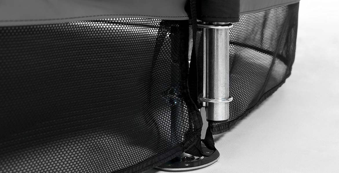 Trampolina z siatką grand favorit inground 520x 345 szara