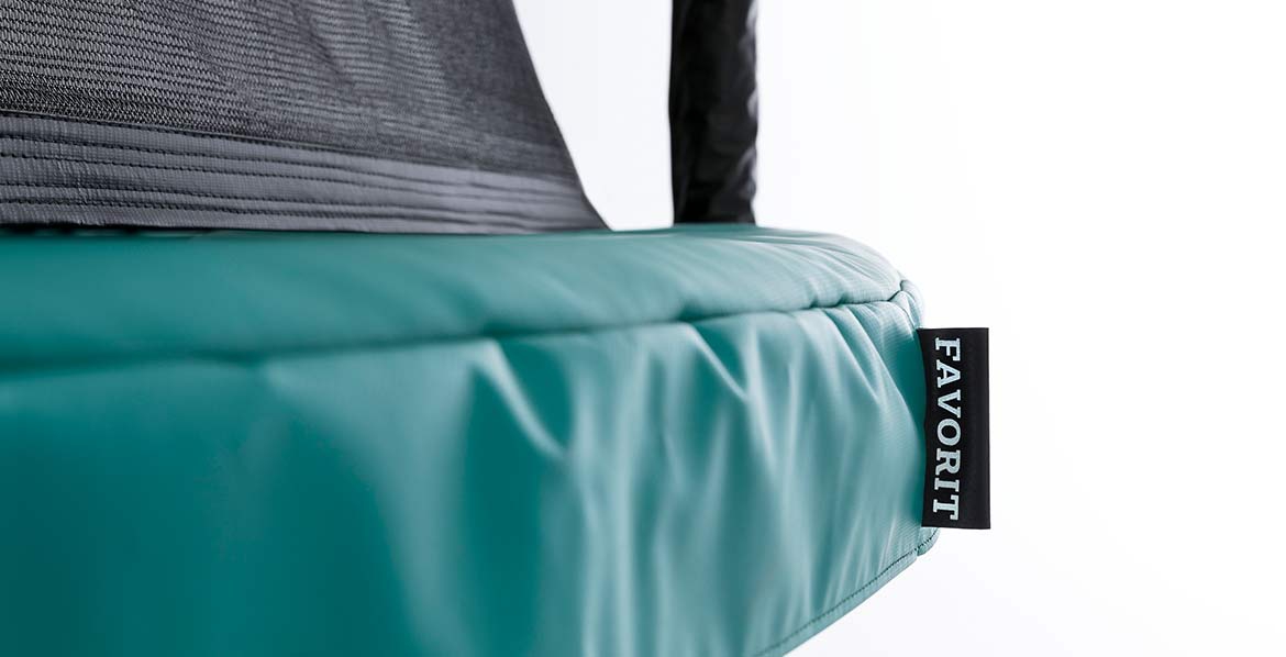 Trampolina z siatką grand favorit inground 520x 345 szara