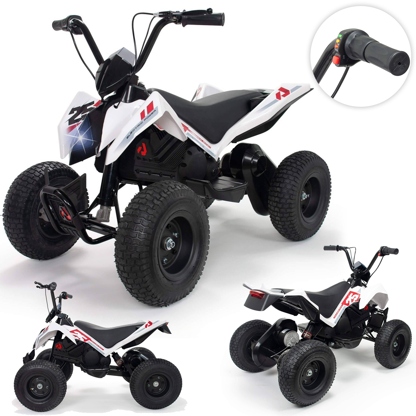 Elektryczny quad x-treme dirt 24 v pompowane koła