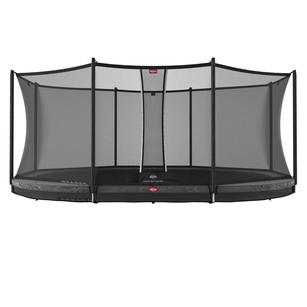 Trampolina z siatką grand favorit inground 520x 345 szara