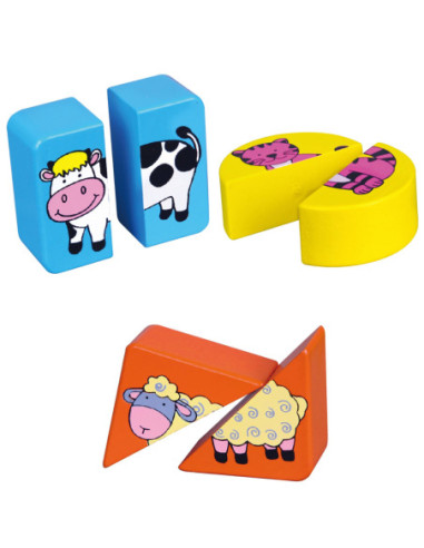Puzzle Edukacyjne Drewniane Viga Zwierzęta