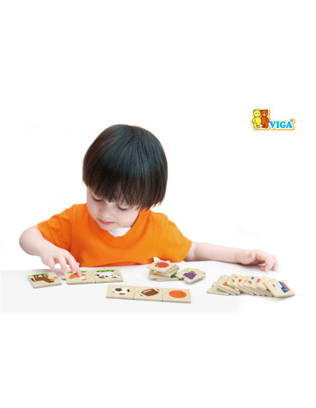 Drewniane Puzzle Logiczne Viga Toys 24 Elementy