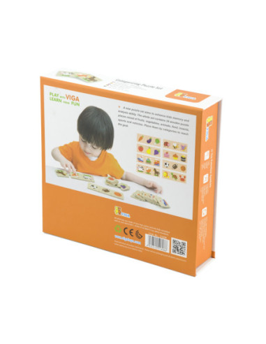 Drewniane Puzzle Logiczne Viga Toys 24 Elementy