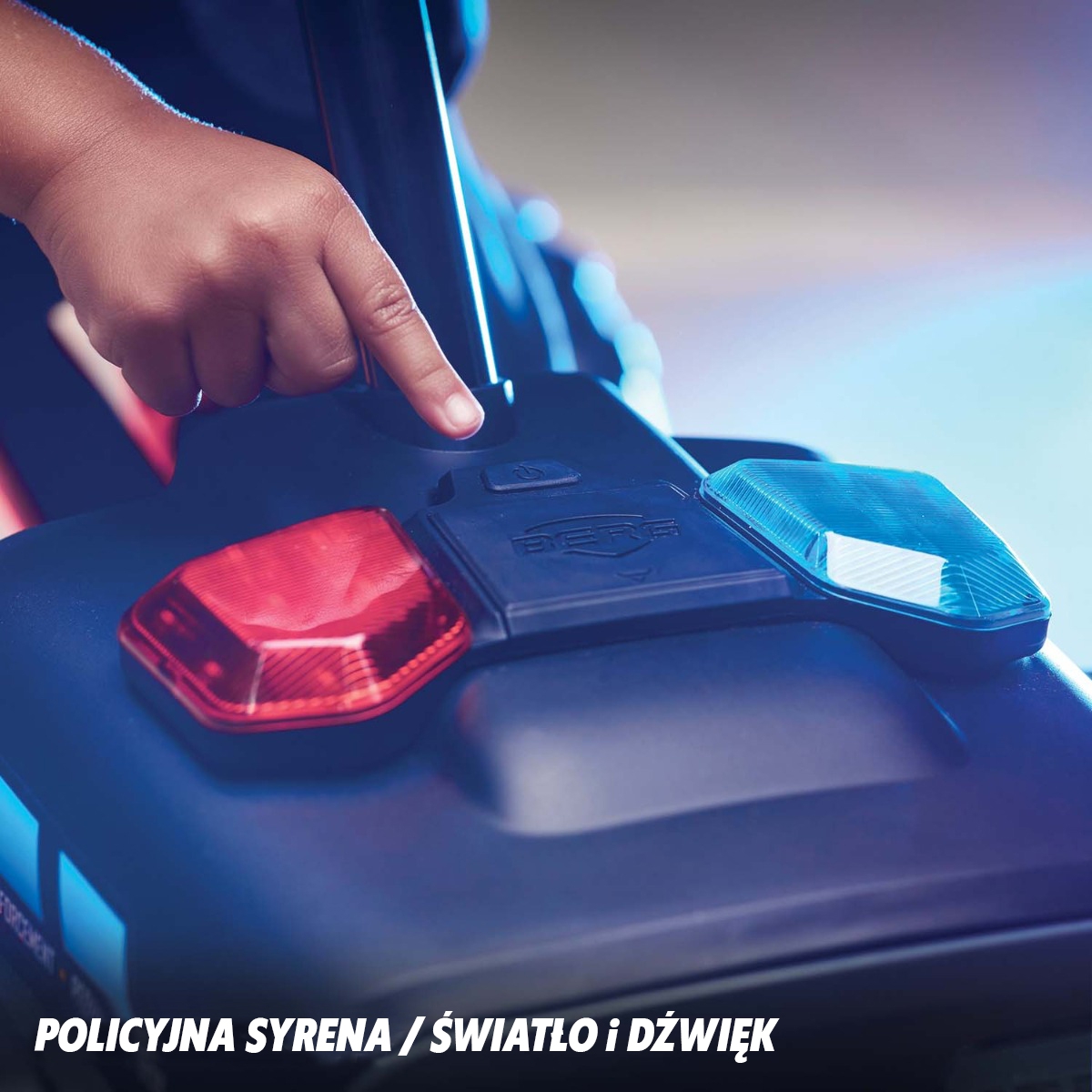 Gokart na pedały buzzy police 2-5 lat do 30 kg dźwięk + światło