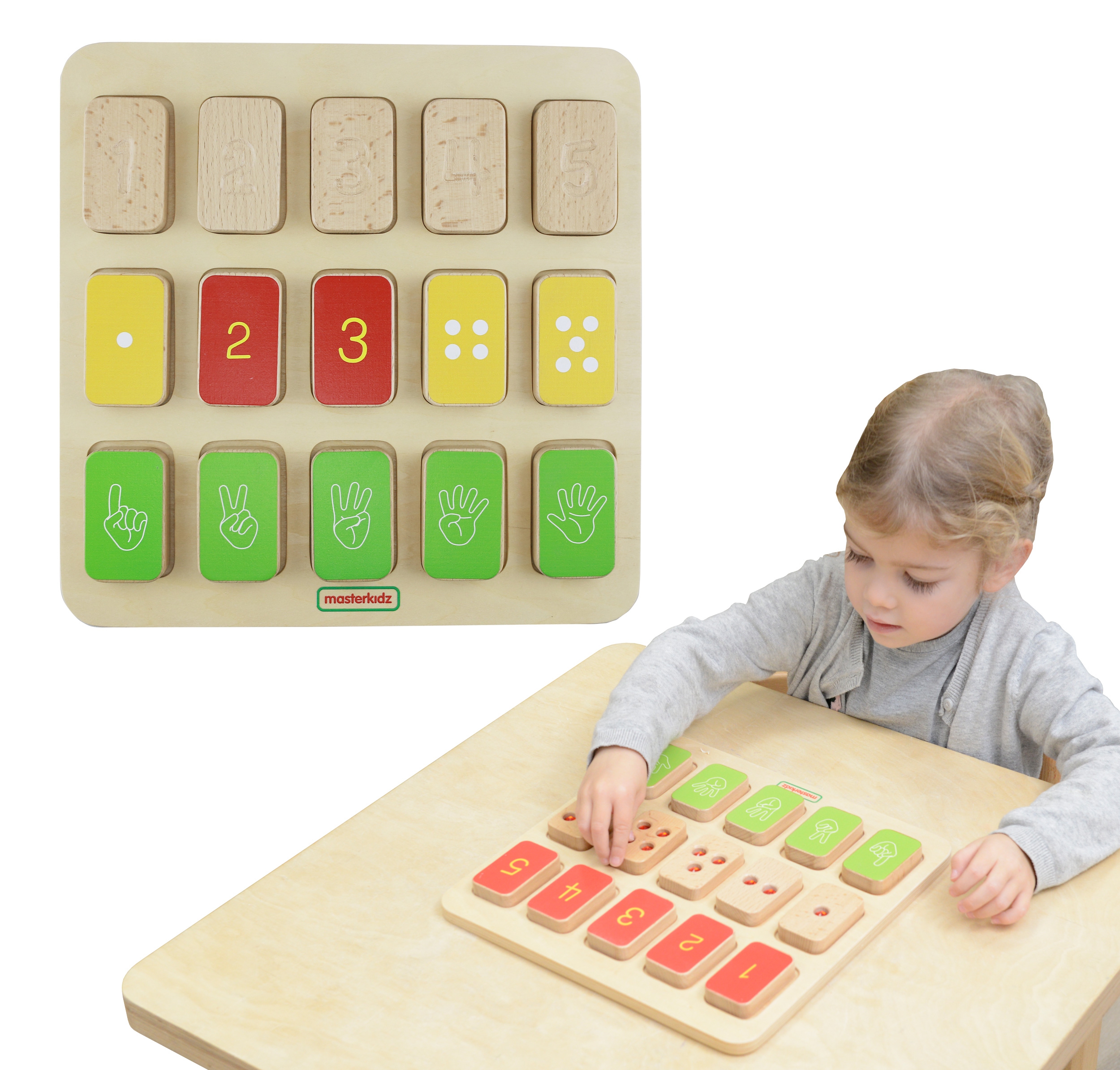 Tablica edukacyjna układanka nauka liczenia montessori