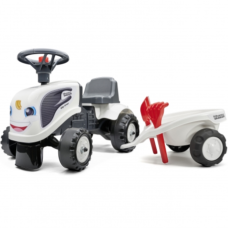 FALK Traktorek Baby Case IH Ride-On Czerwony z Przyczepką + akc. od 12 miesięcy