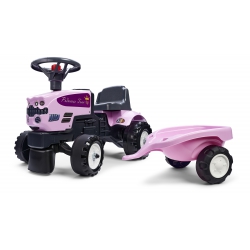FALK Traktorek Baby Princess Różowy z Przyczepką od 1 roku