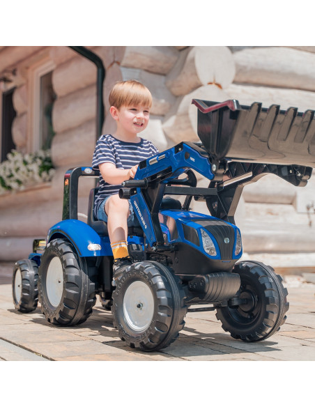 FALK Duży Traktor z przyczepką New Holland
