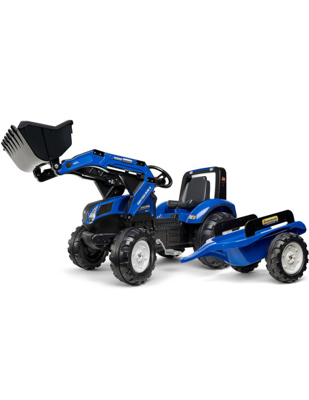 FALK Duży Traktor z przyczepką New Holland