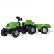 Rolly Toys Traktor na pedały Kid zielony z przyczepą