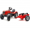 FALK Massey Ferguson Red Pedal Tractor with Trailer for 3 Years