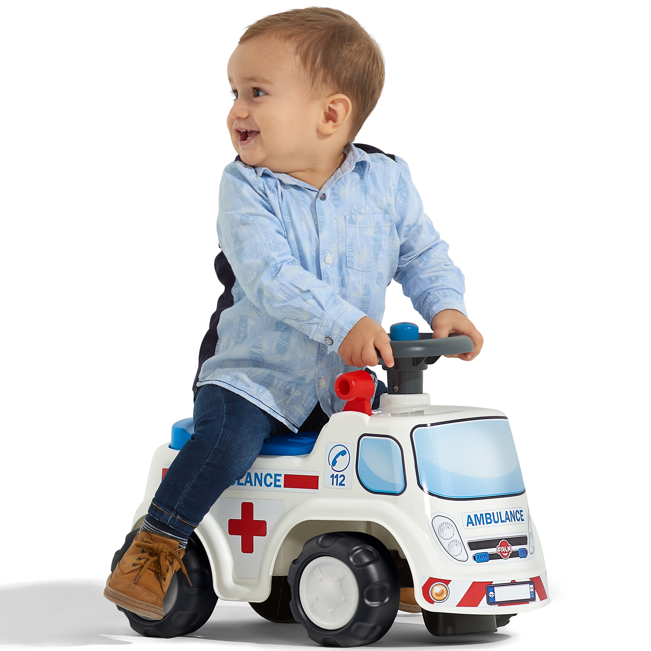 Jeździk samochód ambulans z klaksonem od 1 roku