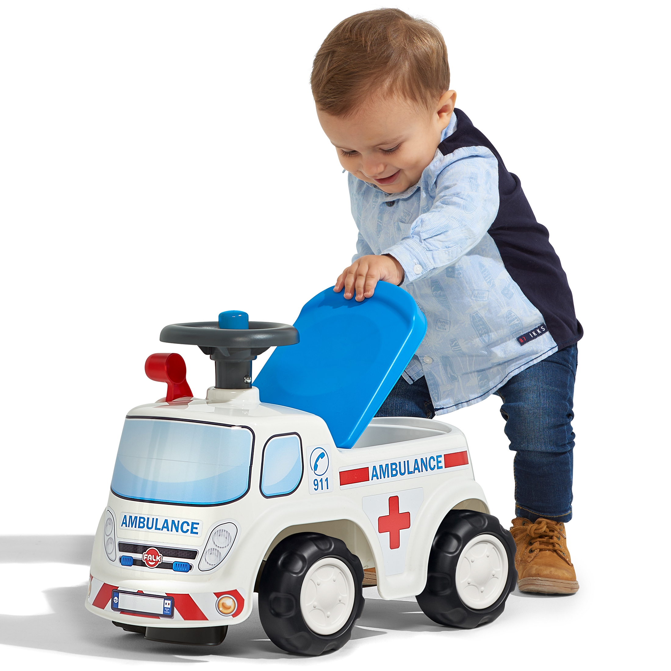 Jeździk samochód ambulans z klaksonem od 1 roku