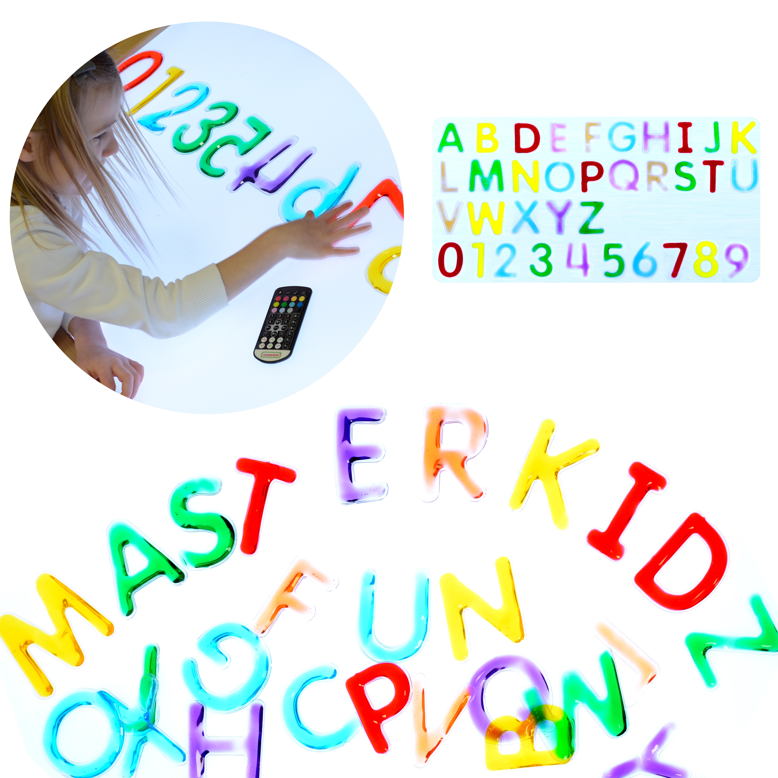 Zestaw literek i cyferek alfabet montessori