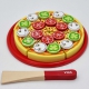 Drewniana Pizza do krojenia z dodatkami Viga Toys