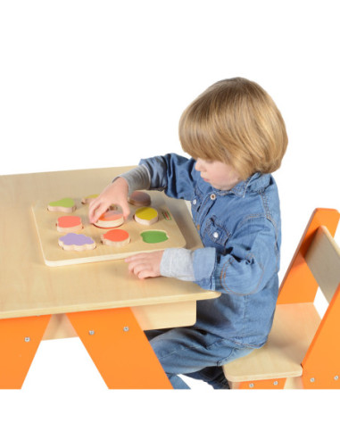 Drewniany Sorter Kształtów Masterkidz Kolorowe Owoce
