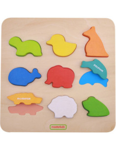Drewniany Sorter Kształtów Masterkidz Kolorowe Zwierzątka 2