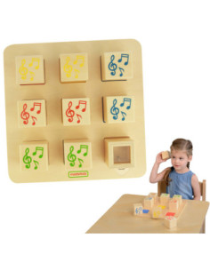 MASTERKIDZ Wooden Sensory Sorter Connecting Sounds Montessori