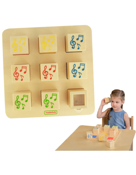 Drewniany Sorter Sensoryczny Łączenie Dźwięków Masterkidz