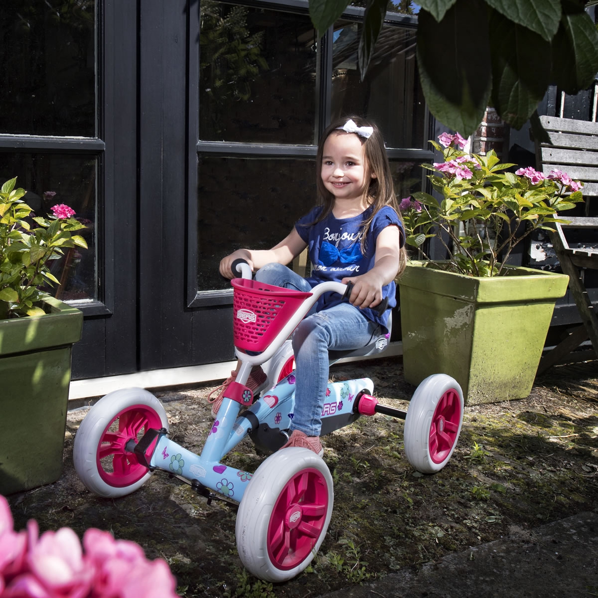 Gokart na pedały buzzy bloom ciche koła 2-5 lat do 30 kg